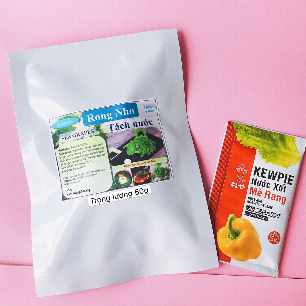 Tặng xốt mè + Rong Nho Tách Nước JAVIE gói 50gr