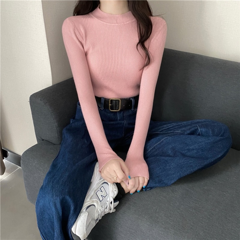 Áo Len Tay Dài Cổ Lọ Thời Trang Thu Đông 16 Màu Lựa Chọn Cho Nữ