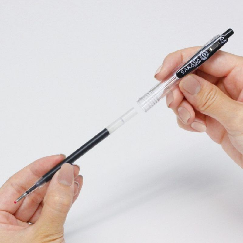 Bút Bi Gel Sarasa Clip màu đen nét 0.4/0.5/0.7, Japan