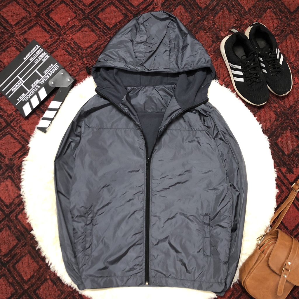 Áo khoác nam, áo gió nam XUONGMAYTHIEUKHOI trơn, chống nước 2 lớp