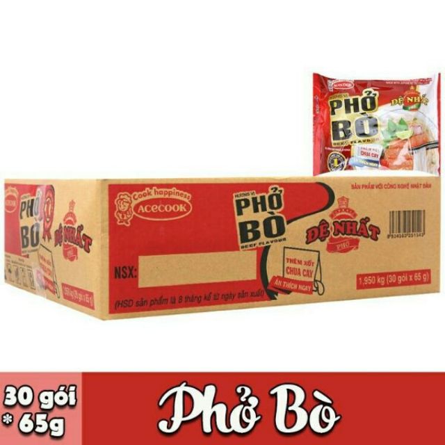 Thùng 30 gói phở gà/phở bò đệ nhất 1950g | BigBuy360 - bigbuy360.vn