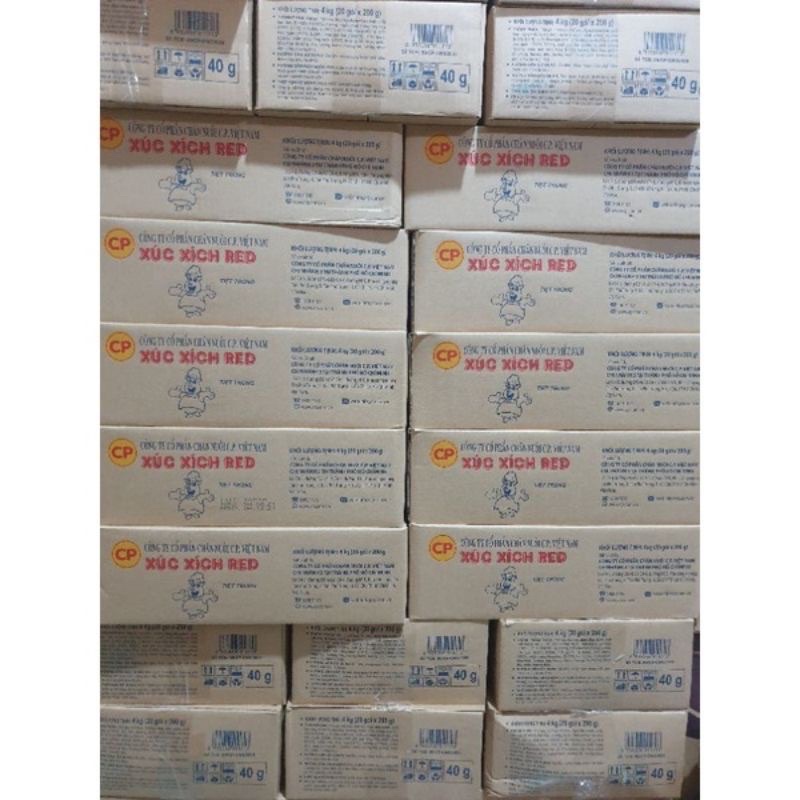 Thùng Xúc xích tiệt trùng ăn liền CP 4kg/1 thùng
