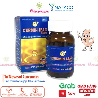 Curmin Lead 335mg Gấp đôi hàm lượng nghệ Novasol Curcumin, dễ hấp thu hơn Nano, hỗ trợ giảm đau dạ dày, đẹp da