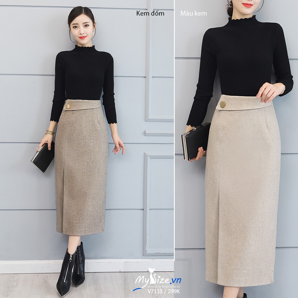 Chân váy dạ bút chì V7115 - MYSIZE.VN | BigBuy360 - bigbuy360.vn