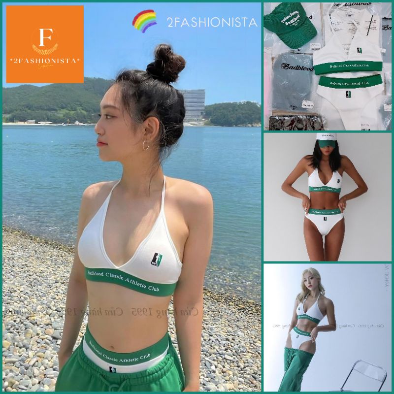 2FASHIONISTA BIKINI BCAC 2023 (viền xanh lá) - Áo tắm, đi biển 2 mảnh (có mút ngực)