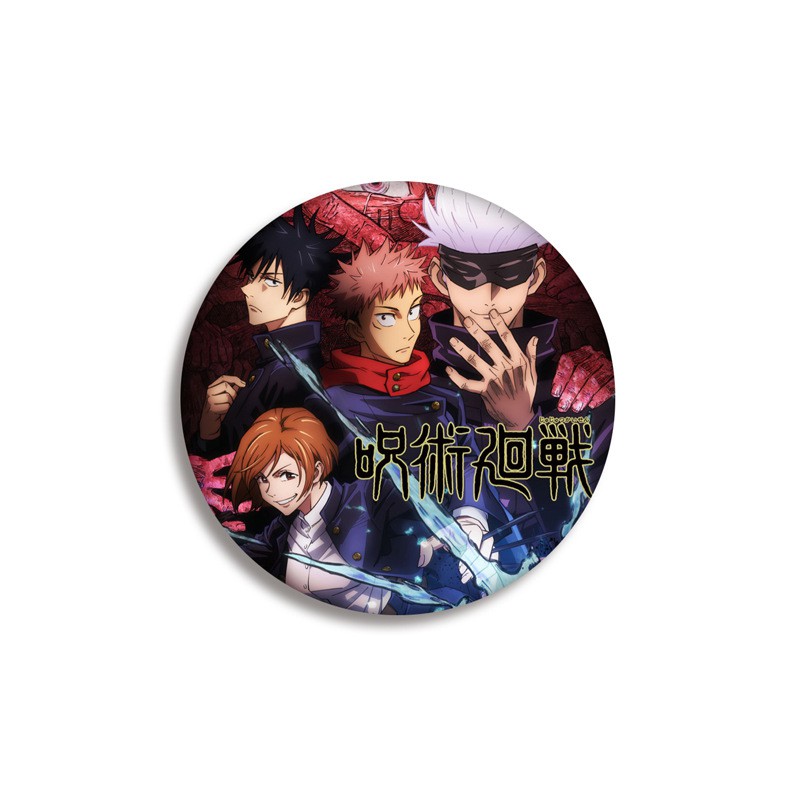 Huy hiệu cài áo IN HÌNH Jujutsu Kaisen Chú thuật hồi chiến anime chibi dễ thương tiện lợi