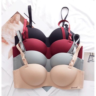 Áo Ngực Đúc Thông Hơi Không Gọng Đệm Vừa Jussy Cao Cấp, Áo Lót Nữ ( màu đen, da, xám, đỏ đô )