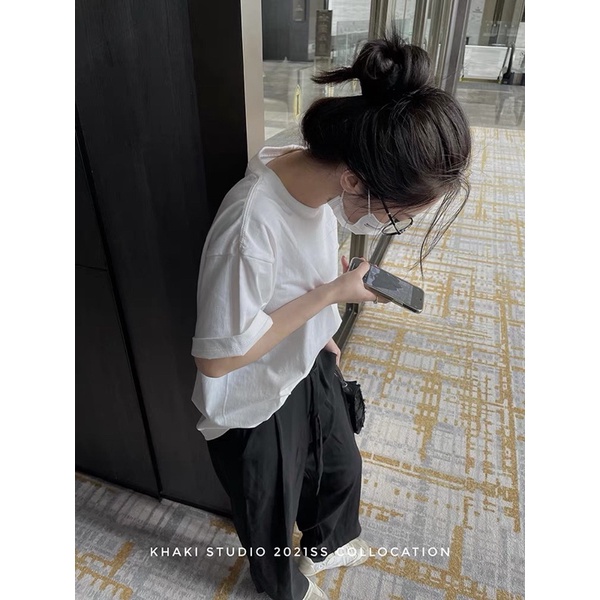 Áo thun basic cotton co giãn 4 chiều hàng trung loại 1