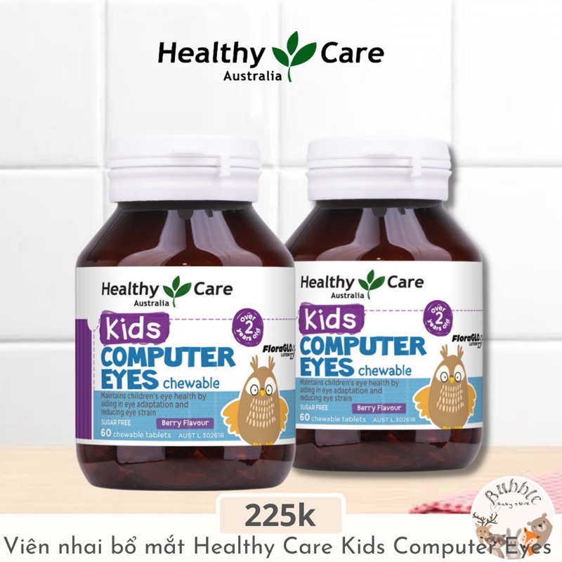 Viên nhai bổ mắt Healthy Care Computer Eyes cho bé 2 tuổi +