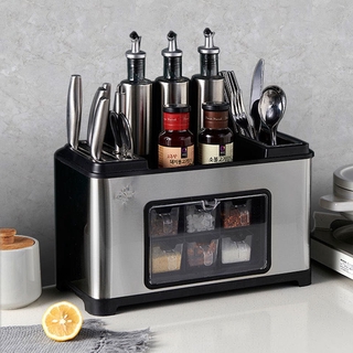 Hộp đựng gia vị bằng thép không gỉ đa năng sắp xếp gọn gàng