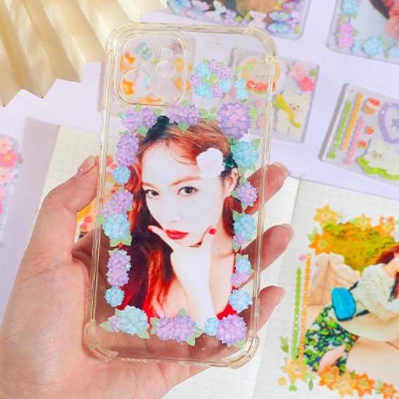 Sticker Forest Garden lấp lánh hình dán trang trí sổ tay toploader | BST147