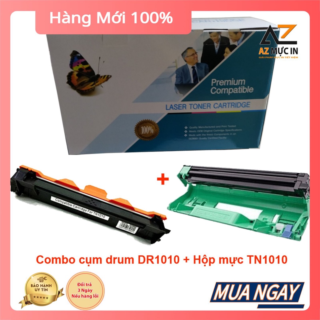 [Bộ drum DR1010 + Mực TN1010] Combo drum mực máy in Brother HL-1111/1201/1211 DCP-1511/1610/1616 MFC-1811/1901/1916