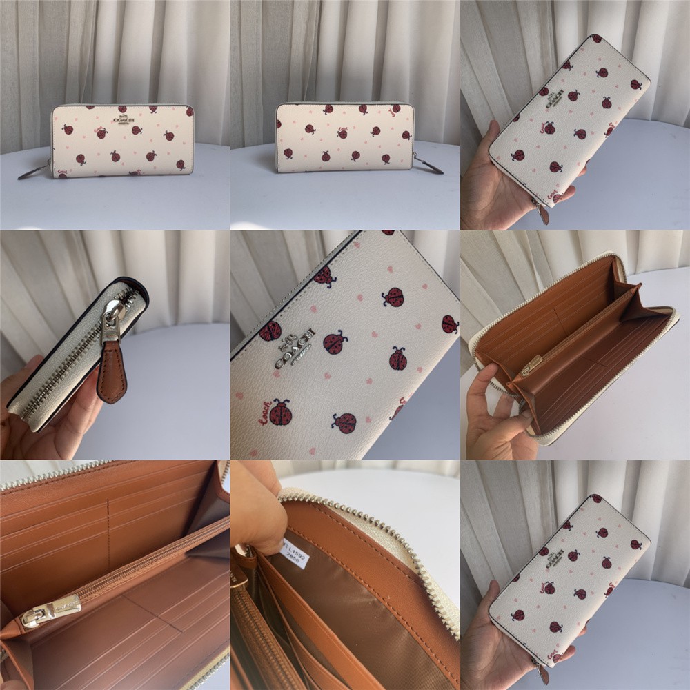 Ví Da Dáng Dài Có Khóa Kéo In Chữ 86093 98126 2858 76546 2856 2857 31823