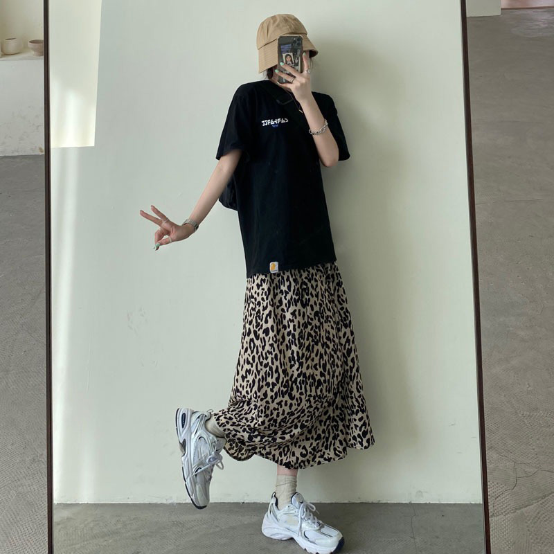 Chân váy dáng chữ A lưng cao họa tiết da báo kiểu Hàn Quốc thời trang thu đông 2021 cho nữ | BigBuy360 - bigbuy360.vn