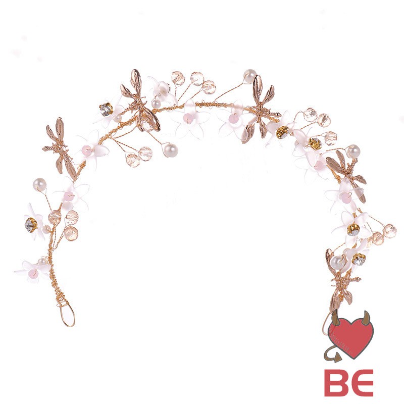 YADORNOS Băng đô cài tóc đính hoa và ngọc trai phong cách Hàn Quốc