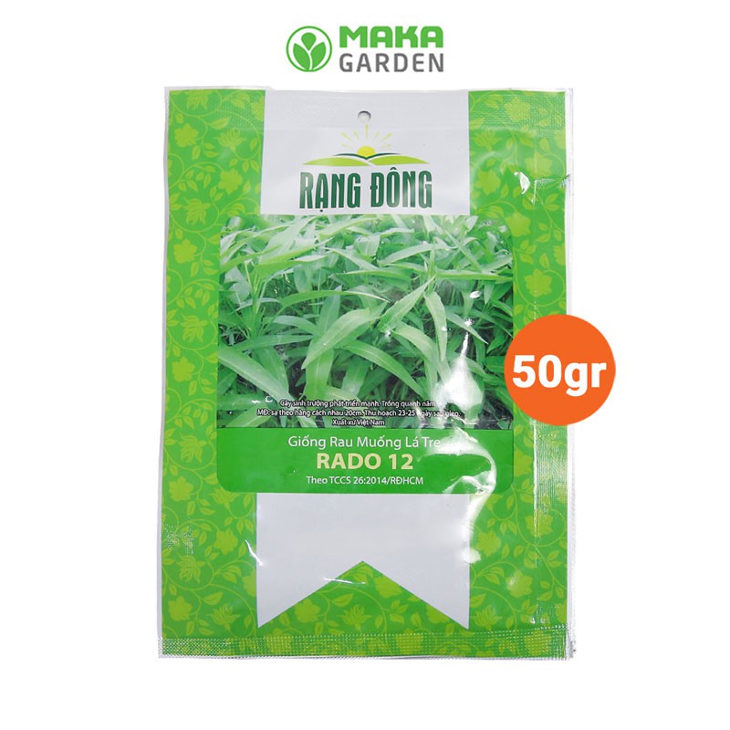 Hạt Giống Rau Muống Lá Tre Rado 12 - Gói 50Gr - Dễ Trồng, Sinh Trưởng Tốt, Năng Suất Cao
