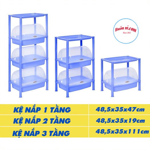 kệ úp bát đĩa nhựa Việt Nhật có lồng nắp đậy 2 tầng 3 tầng