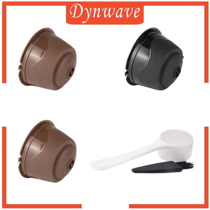 [DYNWAVE] 3Pack Coffee Pods Filters Refillable Coffee Capsules Cafe Tool Replacement