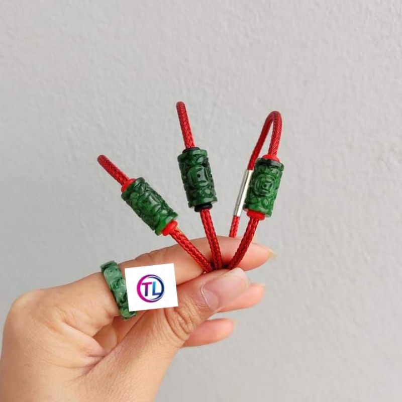 Vòng tay lu thống đầu xuôi đuôi lọt khoá bấm inox dây cước không thấm nước may mắn tài lộc