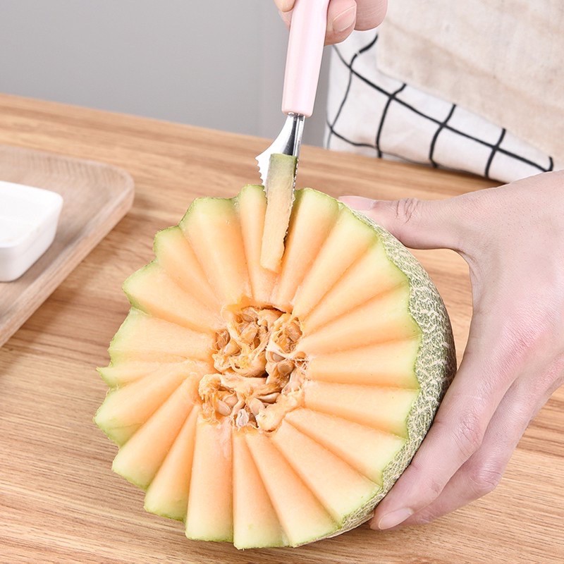 Thìa muỗng múc trái cây dưa hấu 2 đầu
