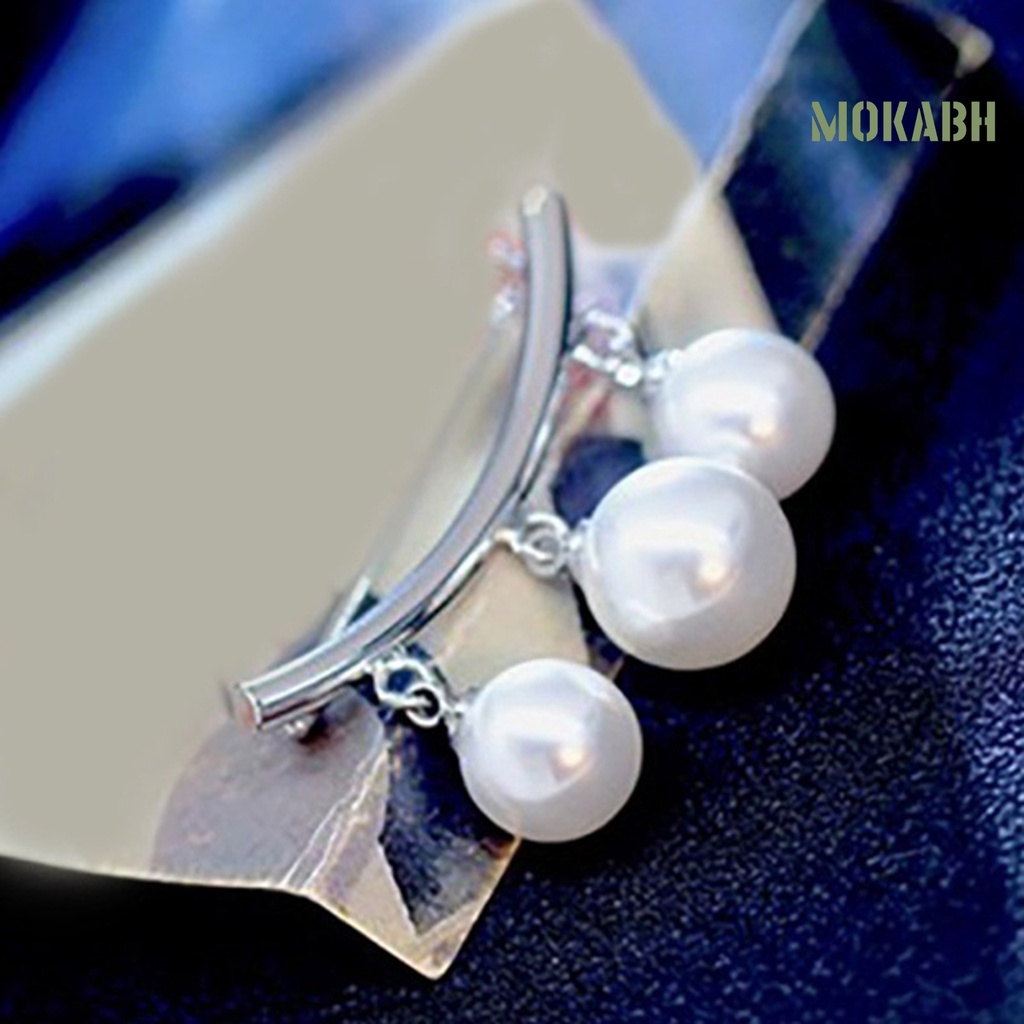 Bộ 2 Ghim Cài Áo Đính Ngọc Trai Nhân Tạo Thời Trang