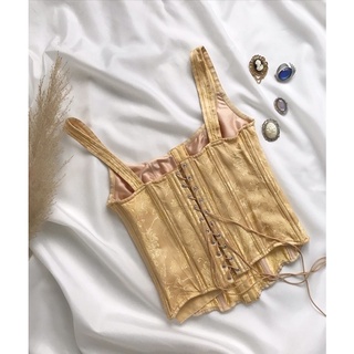Áo corset màu vàng 2hand