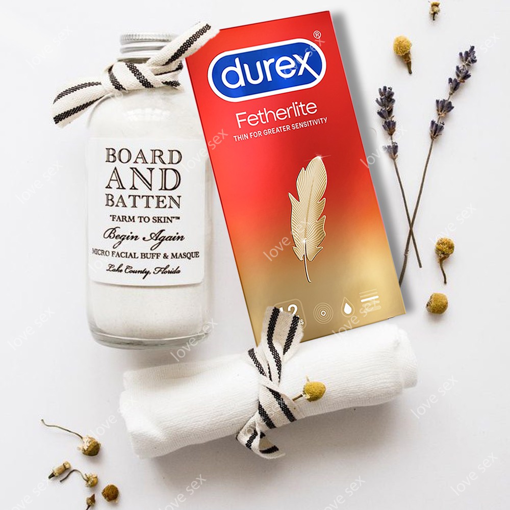 [ HÀNG REAL ] Hộp Bao Cao Su Durex Fetherlite || Siêu Mỏng ,Ôm Sát _ Che Tên Sản Phẩm