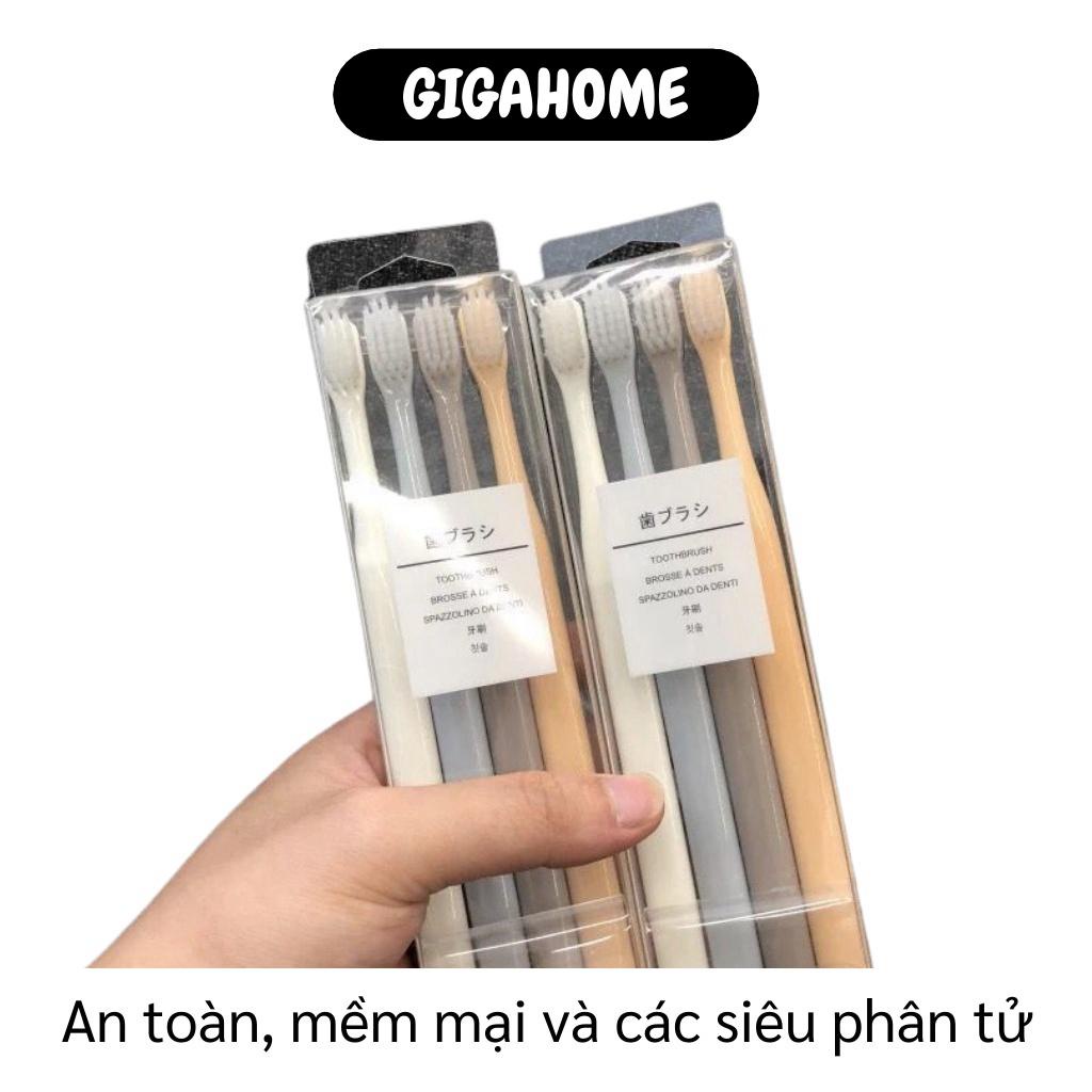 Bàn chải đánh răng  ️ GIÁ VỐN Combo 4 bàn chải đánh răng nhật bản, thành phần an toàn, mềm mại 7034