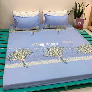 Drap Giường 💝 Bộ Ga + 2 Gối Cotton 3D Mềm Mịn - Bó Hoa (Kèm Ảnh Thật)