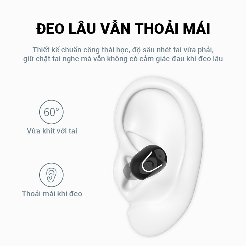 Tai nghe bluetooth nhỏ gọn Cát Thái M2T tự động kết nối, âm thanh surround lập thể, kết nối không dây giảm ồn thông minh