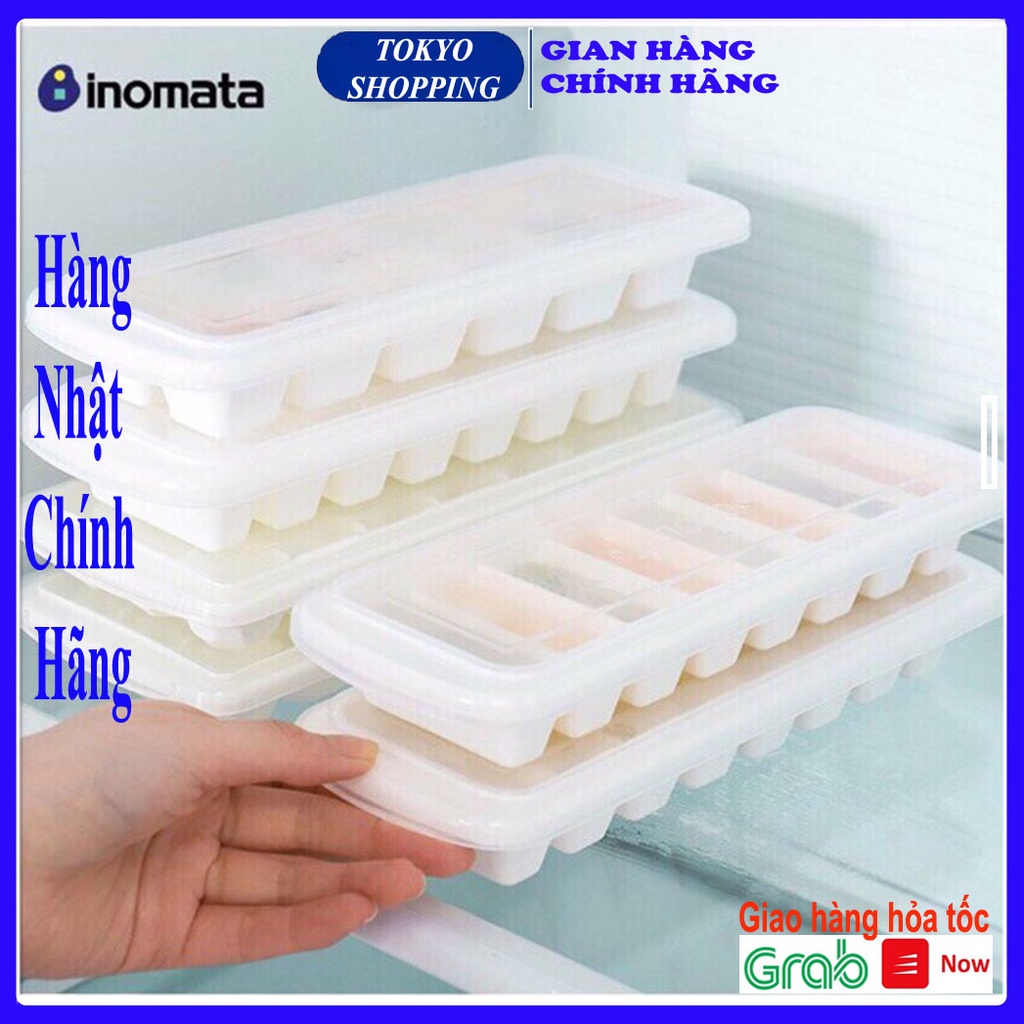 Khay làm đá 8,12 ,48 viên có nắp Inomata Made in Japan
