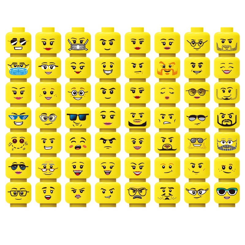 Đồ chơi giáo dục lắp ráp   logo moc minifigures 1 khuôn mặt biểu cảm ak2