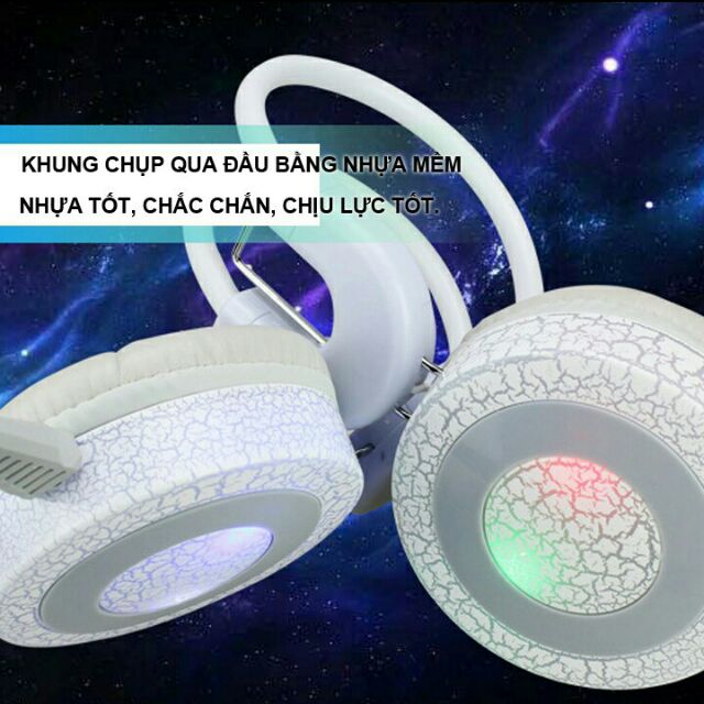 Tai nghe game thủ H5 LED 7 màu có mic thoại