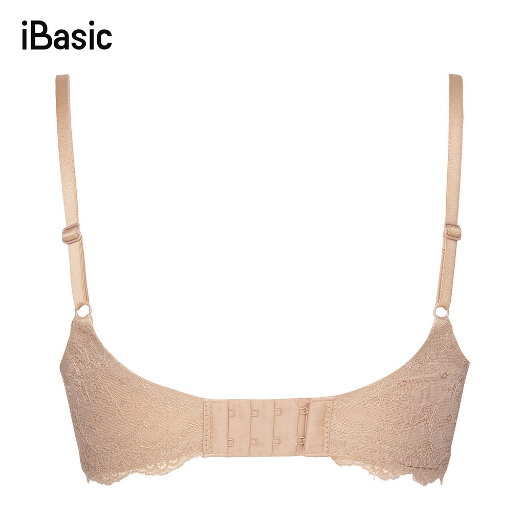 Áo ngực mút mỏng không đường may phối ren iBasic BRAW061