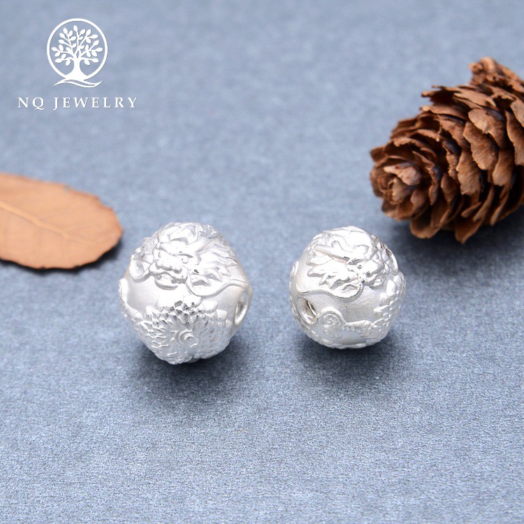 Charm bạc hình rồng xỏ ngang - NQ Jewelry