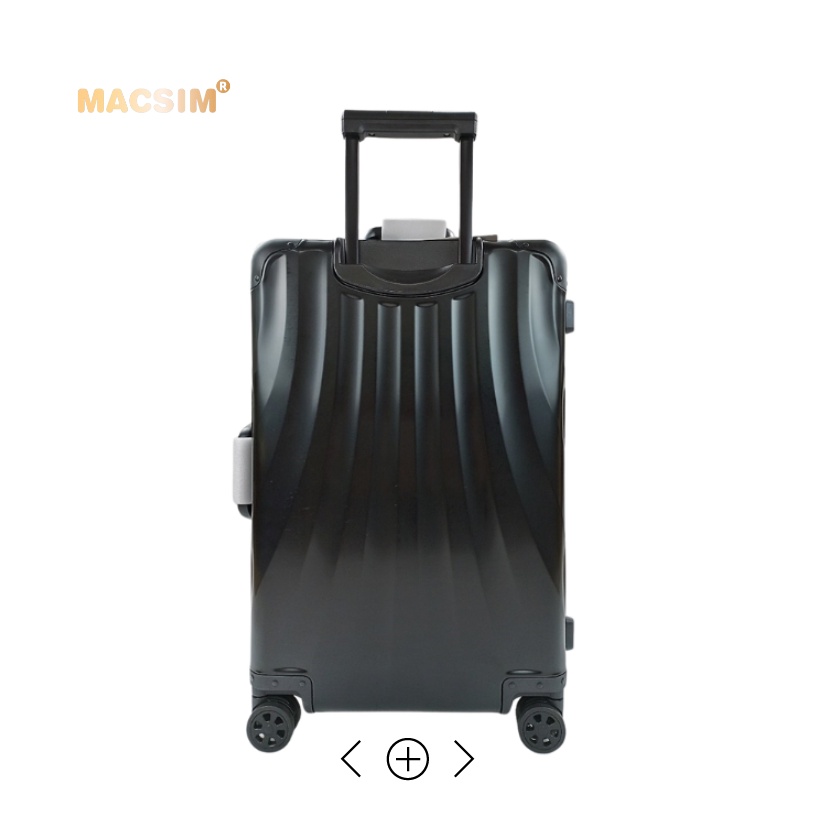Vali hợp kim nhôm nguyên khối MS1307 Macsim cao cấp màu đen cỡ 24inches