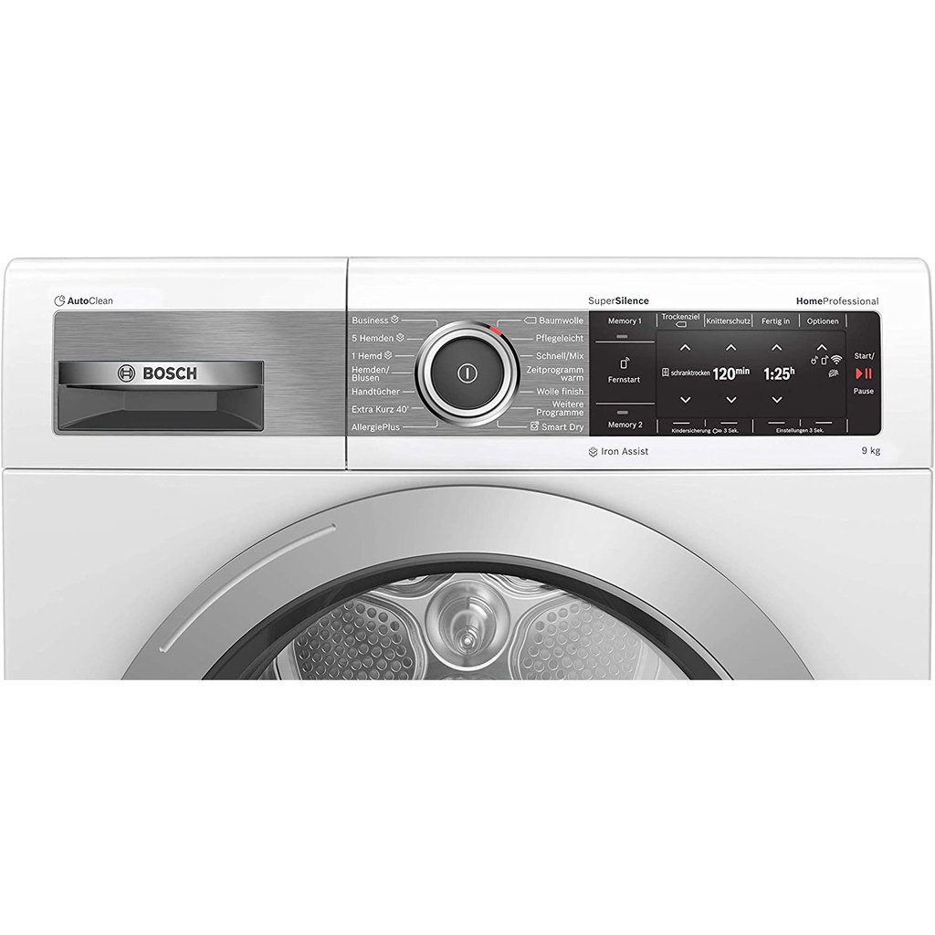 Máy sấy quần áo bơm nhiệt Bosch WTX87E40 Series 8 khối lượng sấy 9kg - Hàng Đức