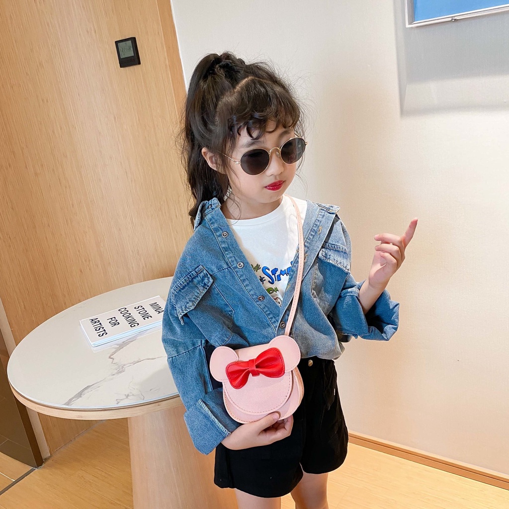 Túi Tote Đeo Vai Cỡ Nhỏ Họa Tiết Công Chúa Dễ Thương Cho Bé Gái