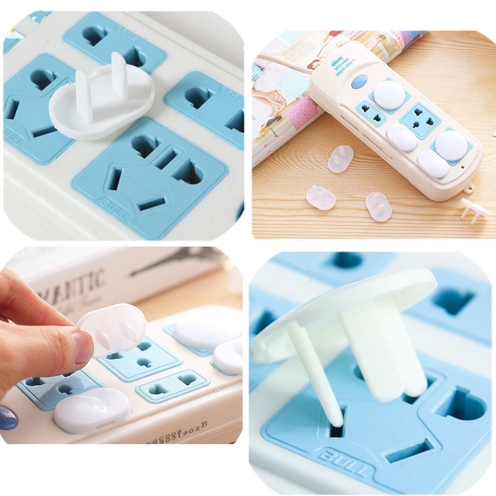 (GIÁ SỐC) Bộ 10 Nút Bịt Ổ Điện Chống Giật Loại 2/3 Chân Nhựa ABS Siêu Bền, Chống Nhiệt Cao Cấp, An Toàn Cho Bé