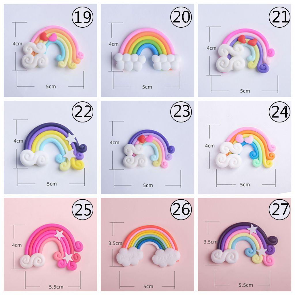 AUGUSTINA Topper Cắm Trang Trí Bánh Kem Hình Chữ Merry Rainbow