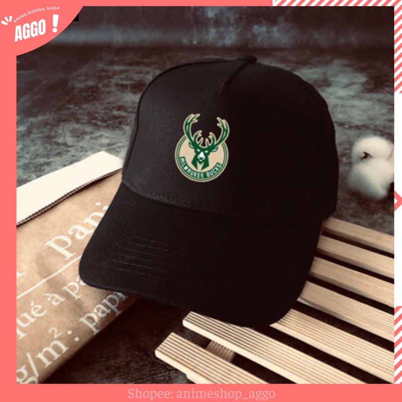 Mũ lưỡi trai bóng rổ Lakers Đen Trắng