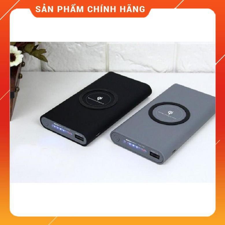 Pin Sạt Dự Phòng Chuẩn QI 10.000mah Kiêm Sạc Không Dây Cho ĐT