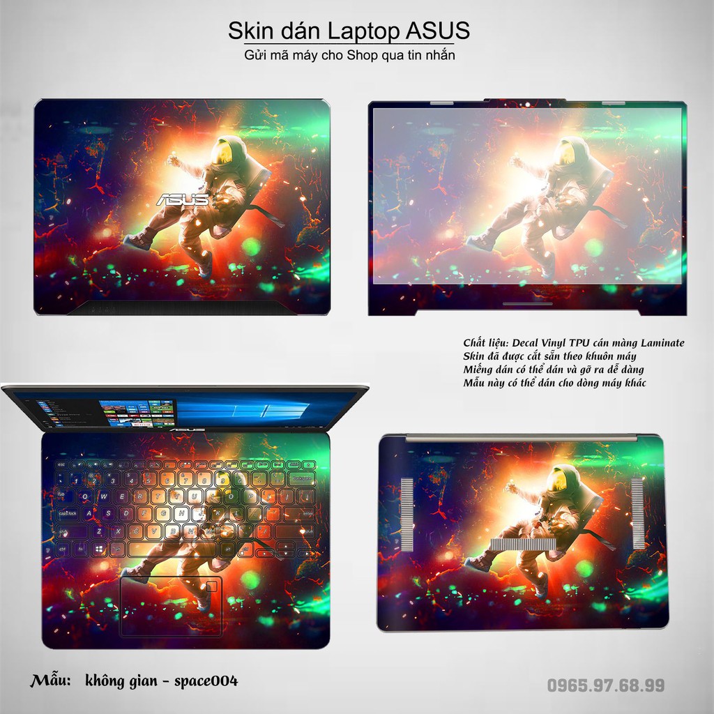 Skin dán Laptop Asus in hình không gian (inbox mã máy cho Shop)