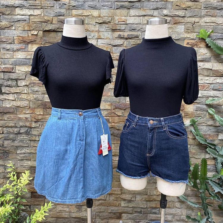 Áo Bodysuit Nữ Vnxk Hãng Sh!nestar / Chất Thun Gân / Dáng Áo Cổ Lọ Thấp / Màu Đen | BigBuy360 - bigbuy360.vn