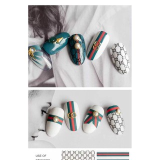Sticker gucci 3D trang trí móng
