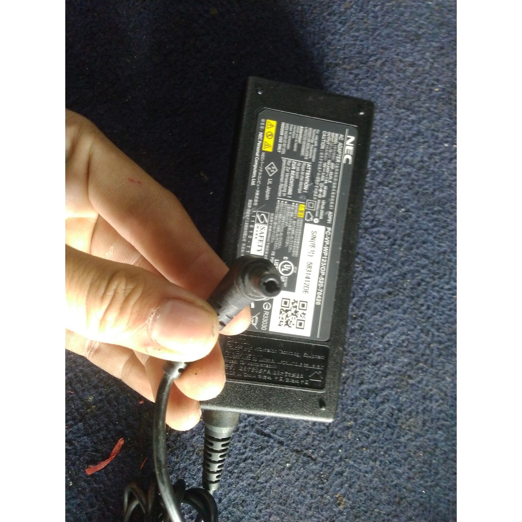 Bộ Adaptor Sạc Laptop NEC,TOSHIBA..19V-3.42A (65W) hàng zin chất lượng
