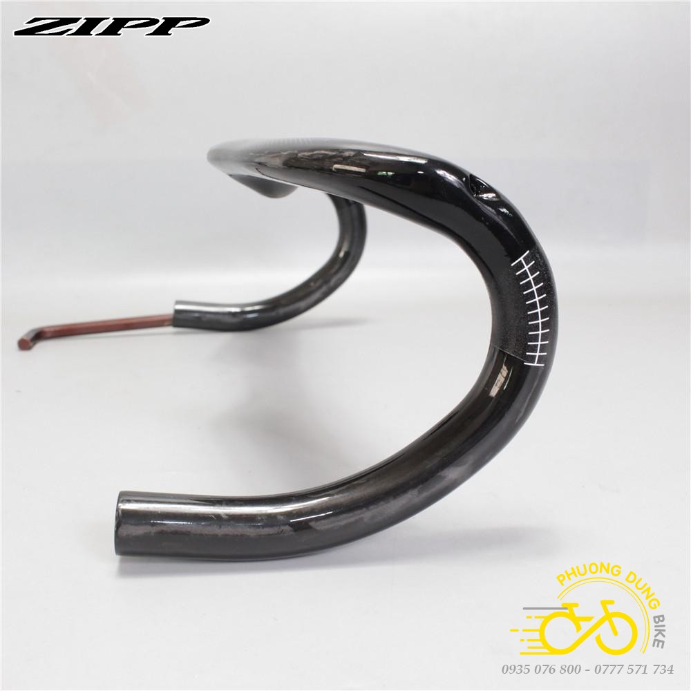 Ghi đông dẹp xe đạp road Carbon ZIPP 400 / 420 / 440 x 31.8mm (Bóng)