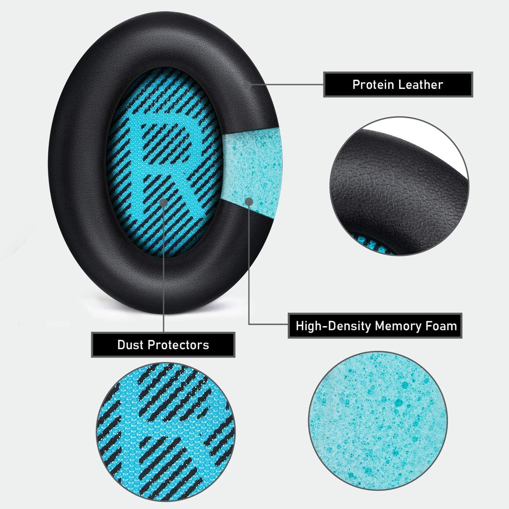 Đệm Tai Nghe Thay Thế Chuyên Nghiệp Cho Bose QuietComfort 35 (QC35) QC35 II 15 QC15 QC25 QC2 / Ae2 Ae2i Ae2w Soundtre