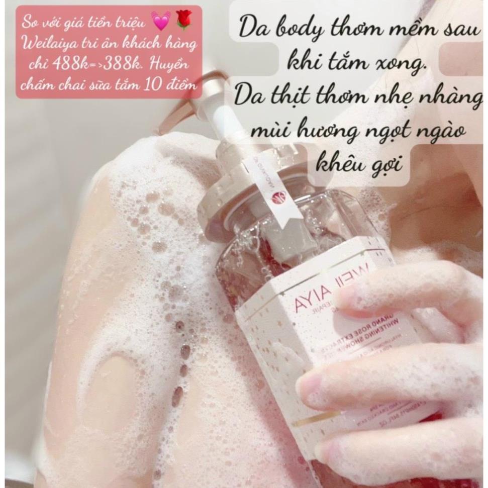 Sữa Tắm Tủy Mật Hoa Hồng Damask Weilaiya hương nước hoa mê đắm, làm sạch cấp ẩm cho da - TRINHS.BEAUTY | BigBuy360 - bigbuy360.vn