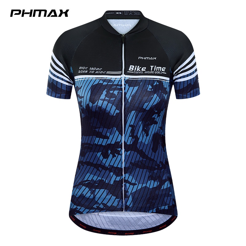 Bộ trang phục chạy xe đạp PHMAX gồm áo tay ngắn và quần short thời trang hè
